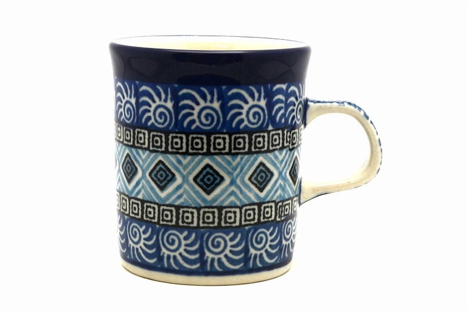 Polish Pottery Espresso Cup - 5 oz. - Aztec Sky - Walmart.com