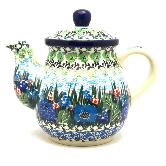 Polish Pottery Gooseneck Teapot - 20 oz. - Unikat Signature - U4572