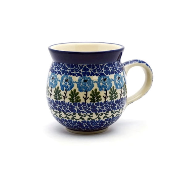 Polish Pottery Mug - 11 oz. Bubble - Antique Rose