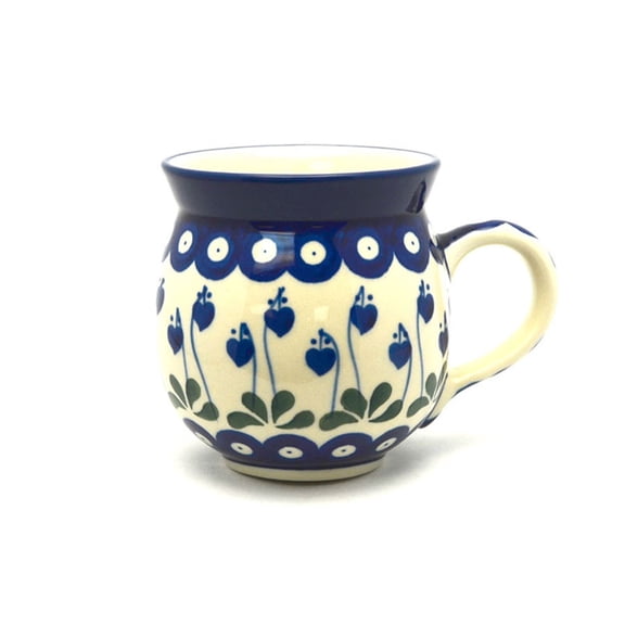 Polish Pottery Mug - 11 oz. Bubble - Bleeding Heart