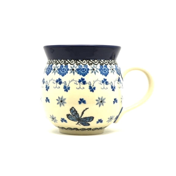 Polish Pottery Mug - 11 oz. Bubble - Dragonfly