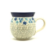 Polish Pottery Mug - 11 oz. Bubble - Sea Blossom
