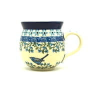 Polish Pottery Mug - 11 oz. Bubble - Song Bird