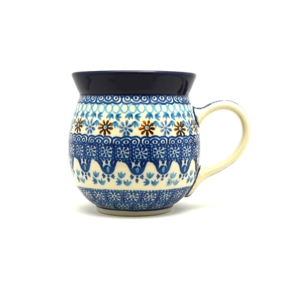 Polish Pottery Mug - 15 oz. Bubble - Blue Yonder