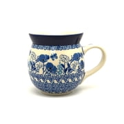 Polish Pottery Mug - 15 oz. Bubble - Evening Poppies