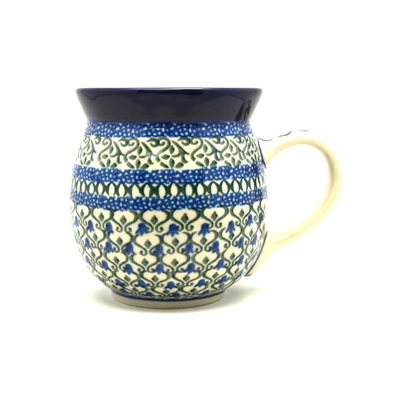 Polish Pottery Mug - 15 oz. Bubble - Tulip Trellis
