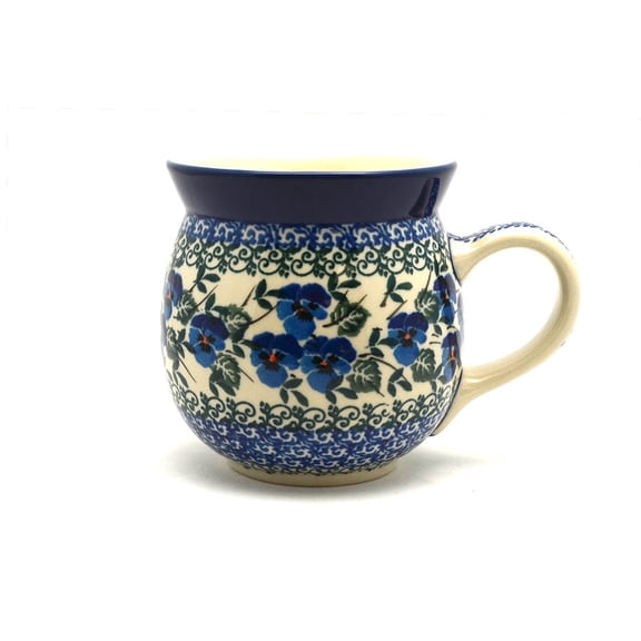 Polish Pottery Mug - 15 oz. Bubble - Winter Viola