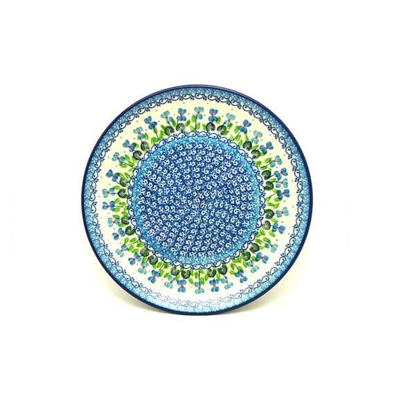 Polish Pottery Plate - 10" Dinner - Dutch Iris