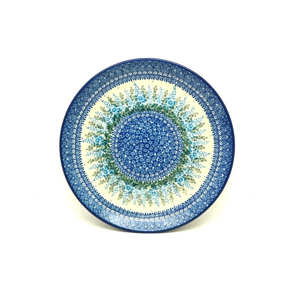 Polish Pottery Plate - 10" Dinner - Virginia Blue Bells