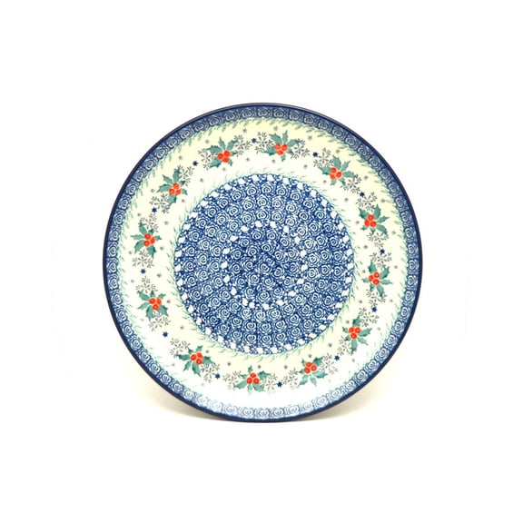 Polish Pottery Plate - 10" Dinner - Winter Holly