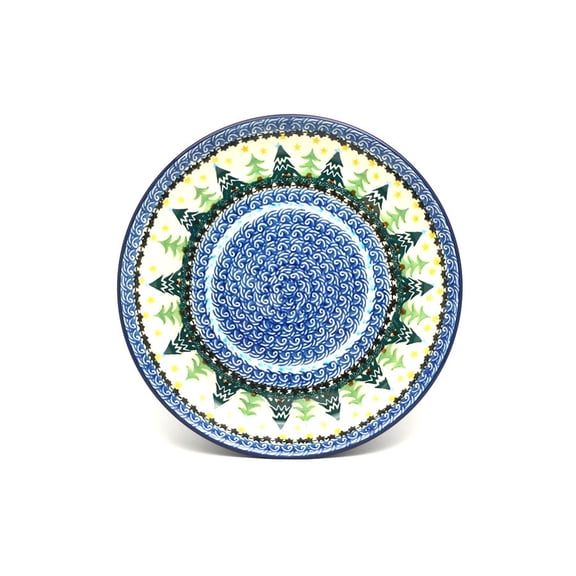 Polish Pottery Plate - 9 1/2" Luncheon - Christmas Trees