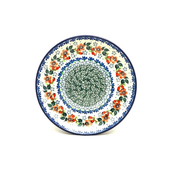 Polish Pottery Plate - Salad/Dessert (7 3/4") - Cherry Blossom