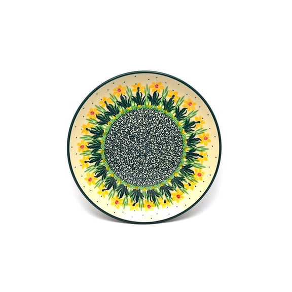 Polish Pottery Plate - Salad/Dessert (7 3/4") - Daffodil