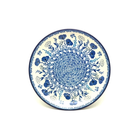 Polish Pottery Plate - Salad/Dessert (7 3/4") - Evening Poppies