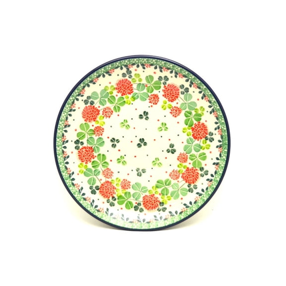 Polish Pottery Plate - Salad/Dessert (7 3/4") - Lucky Charm