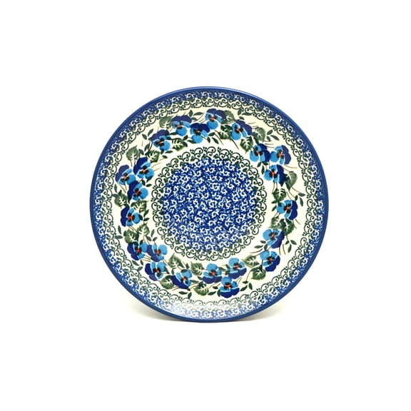 Polish Pottery Plate - Salad/Dessert (7 3/4") - Winter Viola