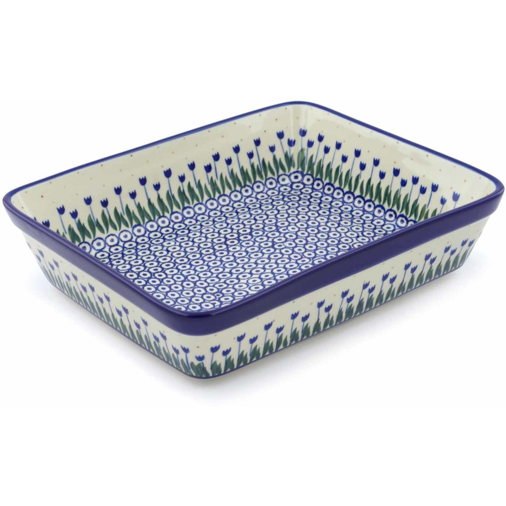 Authentic Polish Pottery Butter Dish - Rose Garden UNIKAT Design, Handmade In Bolesławiec, Poland
