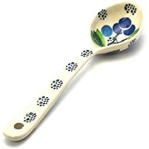 Polish Pottery Spoon - Small - Blue Berries