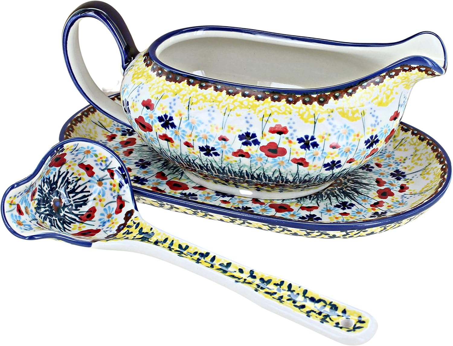 Polish Prairie Garden Gravy Boat & Ladle