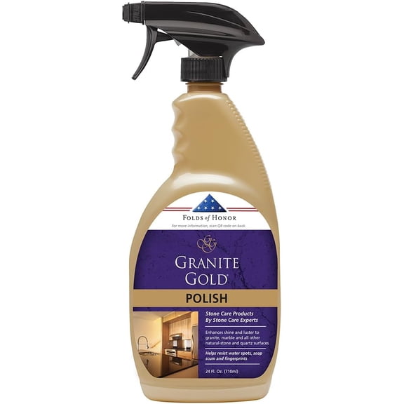 Polish Spray, Streak-Free Shine for Granite, Quartz, Marble, Travertine, Natural Stone Countertops, 24 Fl Oz (Pack of 1)