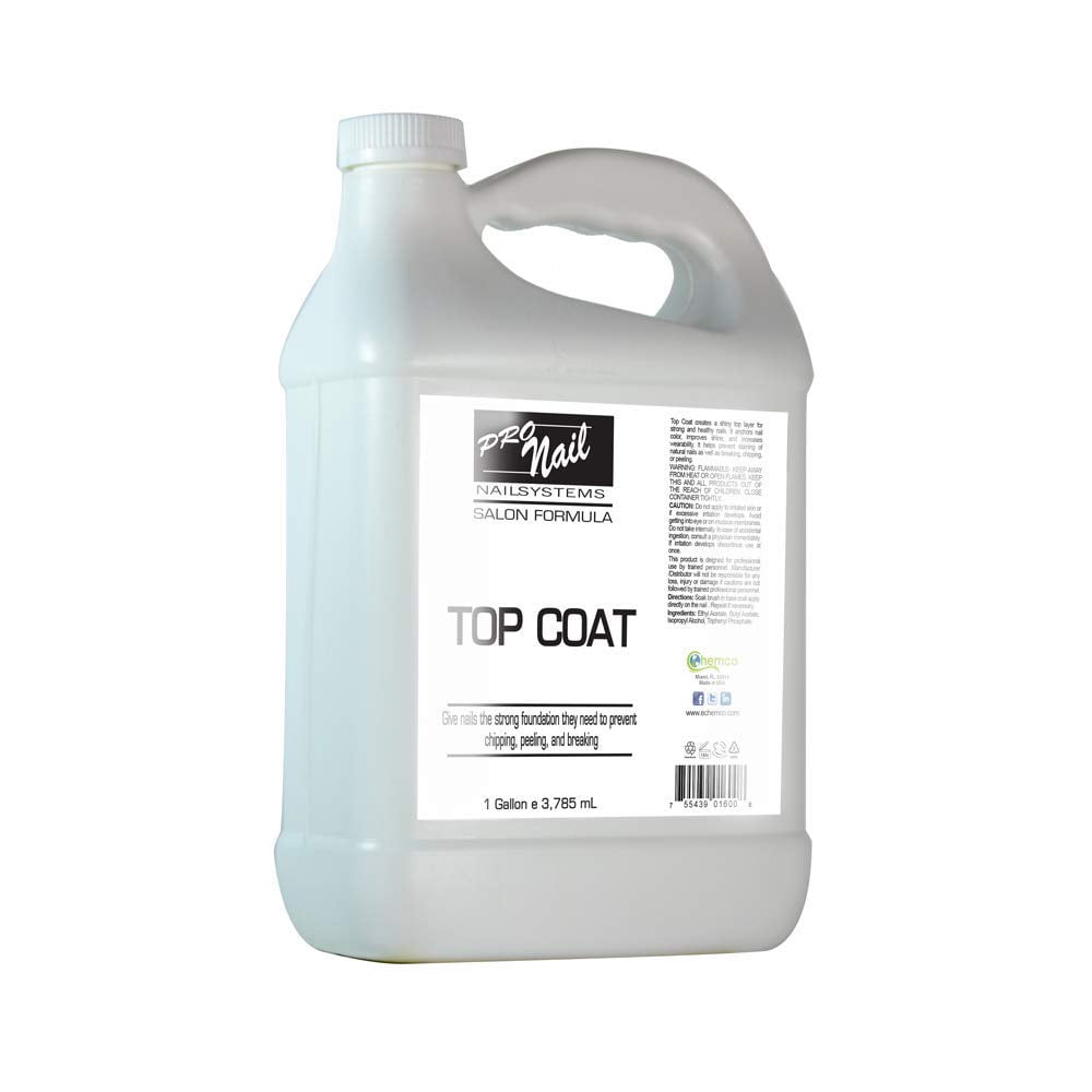 Polish Top Coat 128 Oz  Professional Strength, Long Lasting, Manicure  Pedicure, High Gloss Shine  Chip Resistant, Bulk Refill Gallon
