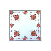 Polish Two-toned Christmas Table Cover Gray, Table Square 33.5x33.5