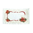 thumbnail image 1 of Polish Two-toned Christmas Table Cover (White, Rectangular Doily 13"x19"), 1 of 1