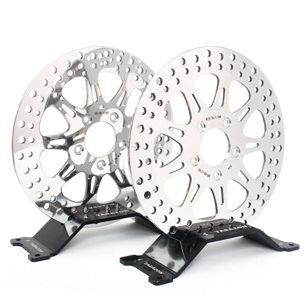 Tarazon Front & Rear Brake Rotors And Pads Kit For Harley Sportster 883 1200 (XL883/XL1200) - Open Box