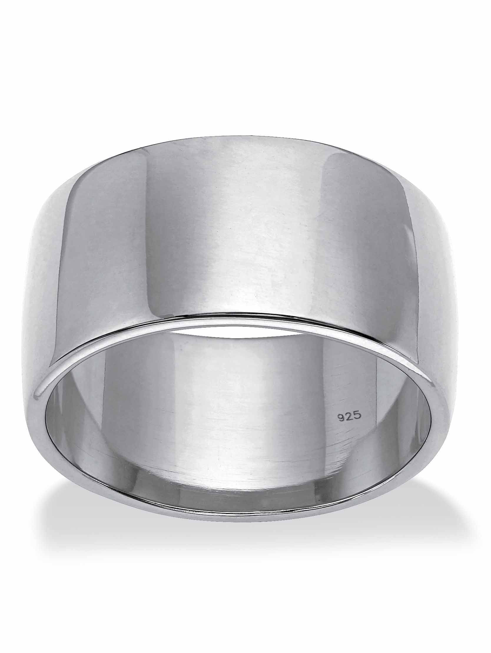 Curved Wedding Band Sterling Silver