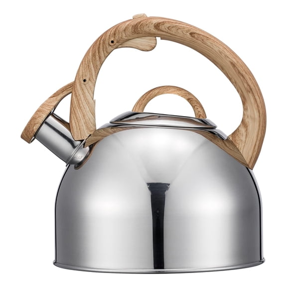 Polished 2.6 Quarts Stovetop Whistling Teapot