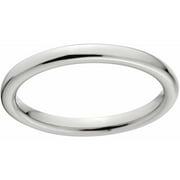Polished 3mm Titanium Wedding Band with Comfort Fit Design