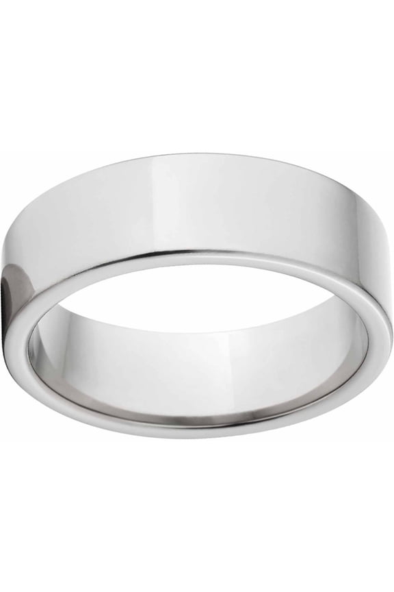 Polished 8mm Titanium Wedding Band with Comfort Fit Design