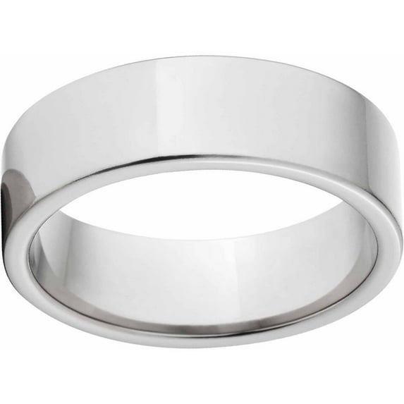 Polished 8mm Titanium Wedding Band with Comfort Fit Design