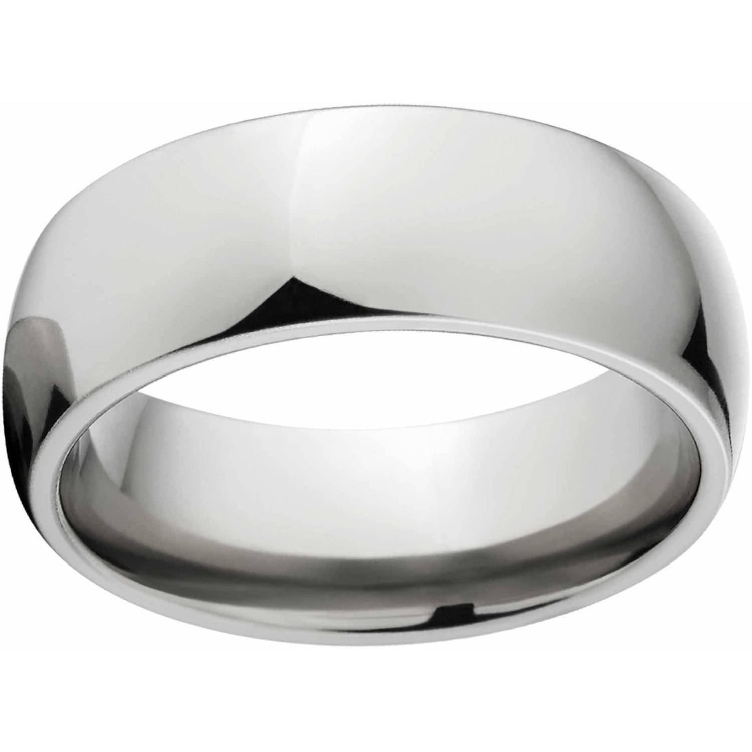 Polished 8mm Titanium Wedding Band with Comfort Fit Design