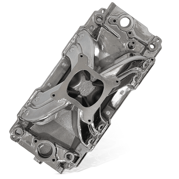 Polished Aluminum High Rise Single Plane Intake Manifold for Big Block ...