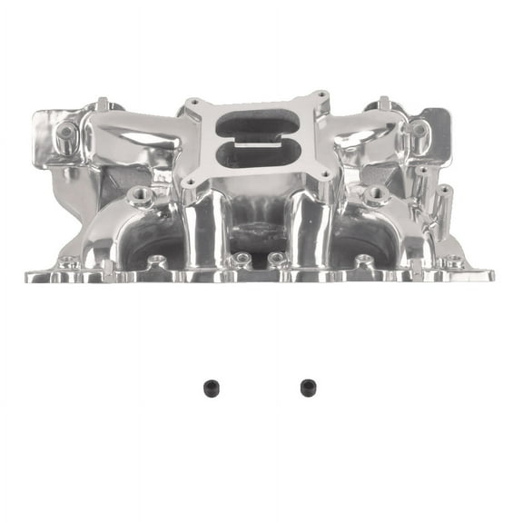 Polished Aluminum Intake Manifold Air Gap Dual Plane for 1970 - 1986 Ford 351C