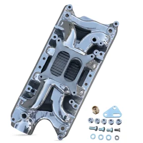 Polished Aluminum Intake Manifold Fits Small Block Ford 302 Dual Plane, Air Gap