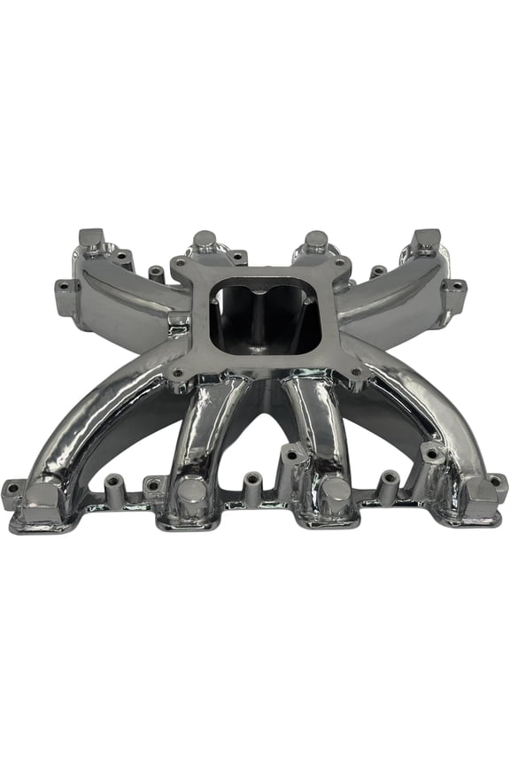 Polished Aluminum Single Plane Carburetor Swap Intake Manifold Compatible with GM LS Gen III/IV LS3 L92 Engines 6.2L V8 Rectangular Port Heads 2500-7000 RPM & Bolts L76 L76 L77 L94 L96 6.0L