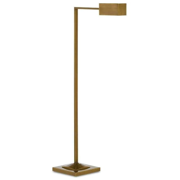 Polished Antique Brass Ruxley Brass Floor Lamp