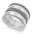 thumbnail image 1 of Polished Bali Rope Braid Woven Ring .925 Sterling Silver Band Jewelry Female Male Unisex Size 12, 1 of 4