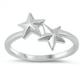 thumbnail image 1 of Polished Beveled Star Nautical Ring .925 Sterling Silver Band Jewelry Female Male Unisex Size 8, 1 of 4