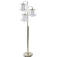 thumbnail image 1 of Polished Brass Finish Floor Lamp with Crystal-Like Shade, 1 of 1