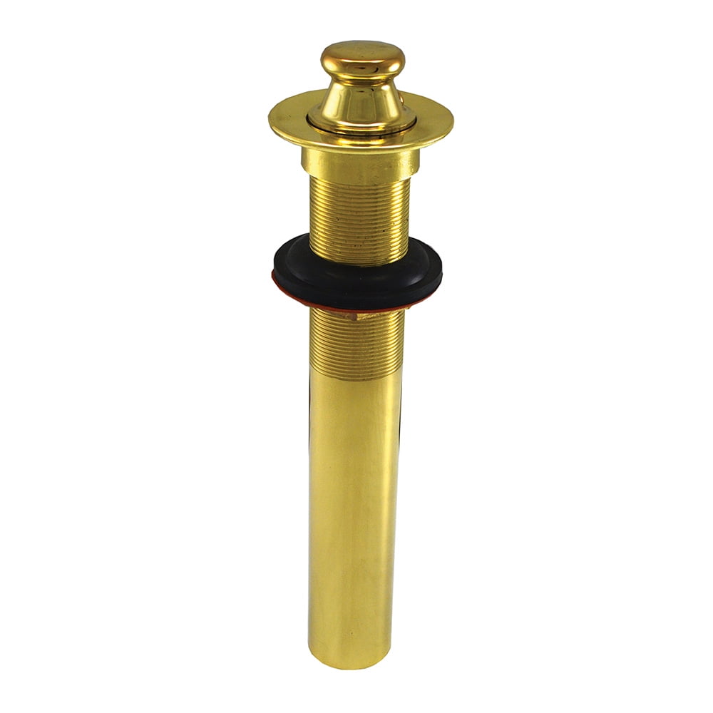 Polished Brass Round Bathroom Sink Drain Assembly