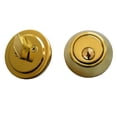 thumbnail image 1 of Polished Brass Single Cylinder Deadbolt w/ Kwikset Keyway, 1 of 1