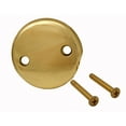 thumbnail image 1 of Polished Brass Two-Hole Overflow Plate with Screws,PartNo T08013 JonesStephens, 1 of 1