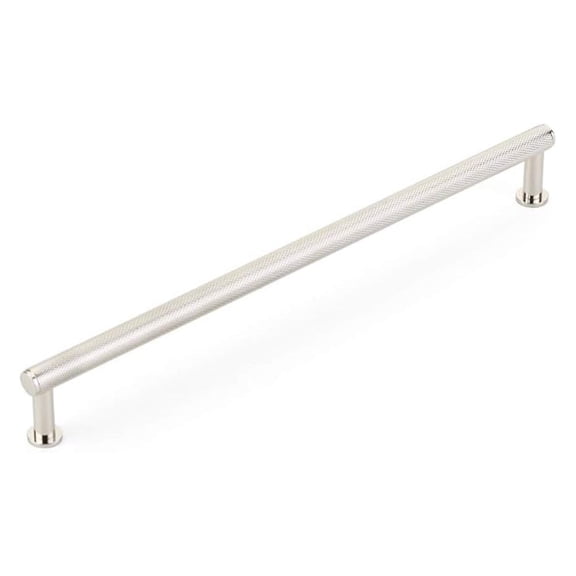 Polished Cabinet Pulls 10-1/2 Inch - Knurled Bar Handle 5010-PN - Kitchen Drawer Pulls for Cabinets - Bathroom Vanity Hardware - Furniture Knobs