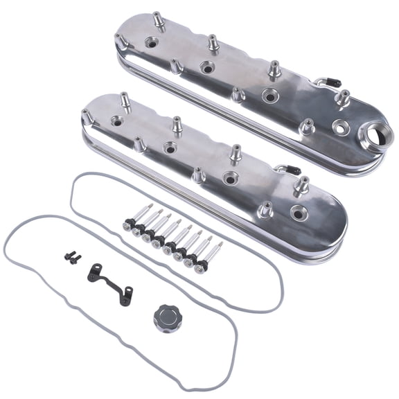 Polished Cast Tall Valve Covers w/Coil Mounts 241-111 For GM LS Engines 5.3 6.0L