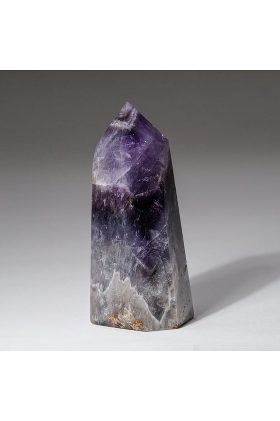 Polished Chevron Amethyst Point from Brazil (135.8 grams)