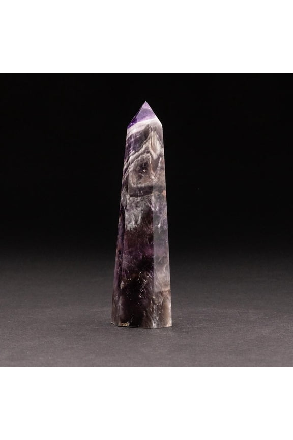 Polished Chevron Amethyst Point from Brazil (199 grams)