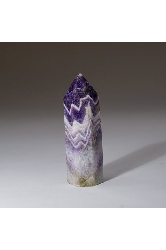 Polished Chevron Amethyst Point from Brazil (97 grams)